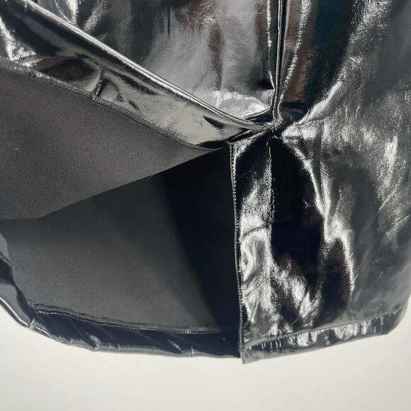 Avec Les Filles Dress SZ Small Faux Ever Leather One-Shoulder Bodycon Black NWT - Picture 12 of 16